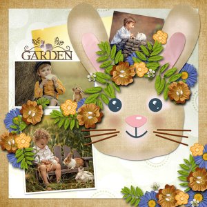 Bunny Garden using template DT SoLo1