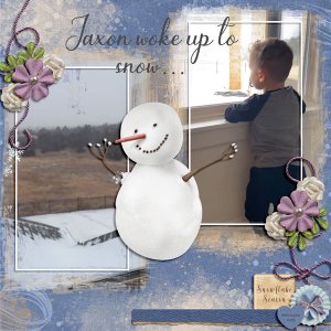 Jaxon woke up to snow - 2.4.2022