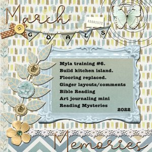 My Memories Challenge - 2022-03-01 March Goals