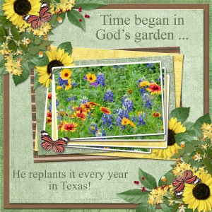 Time began in God's garden ...