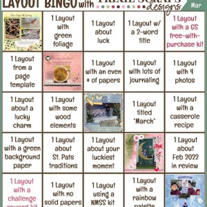 3/2022 Layout BINGO - Completed Card