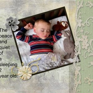 Sleeping 2 year old