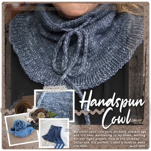 Chimney Cowl Handspun Handknit