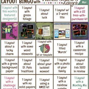 March 2022 Layout Bingo