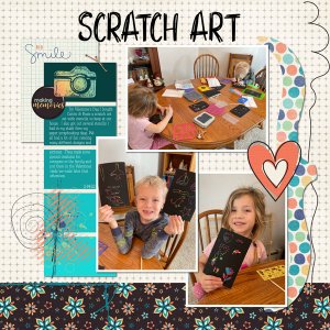March Scraplift Challenge: Scratch Art