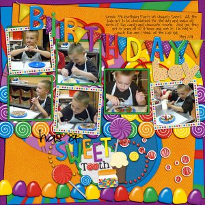 Birthday boy has a sweet tooth