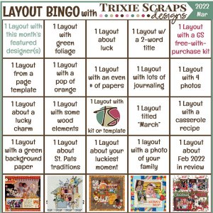 March Layout Bingo Card