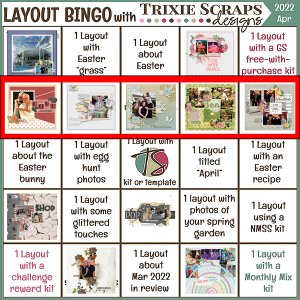 April Layout Bingo