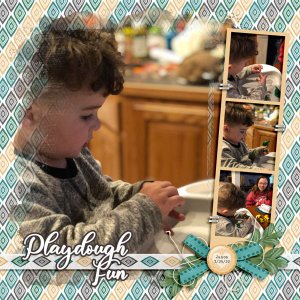 Jaxon playing with PlayDough 3.25.2022