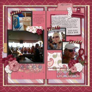Travel Notebook 11 Template #1-Miss Fish, Peonies for Mom-Scrap N