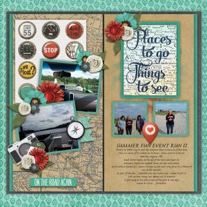 Travel Notebook 11 Template #4-Miss Fish, T N Grab Bag, Road Trip GS