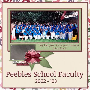 Peebles School Faculty 2002-'03
