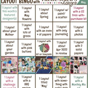 May 2022 Layout Bingo Challenge
