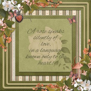 A rose speaks silently ...
