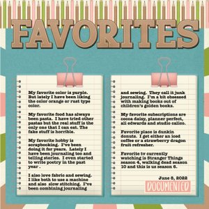 2022-06-08 My Favorites Currently