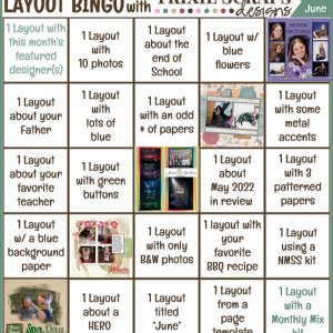 June 2022 Layout Bingo