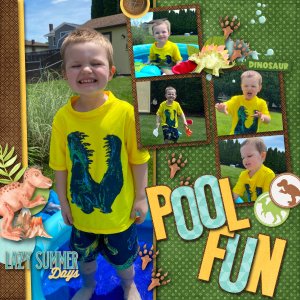 Lazy summer pool fun