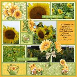 Gnomes Luv Sunflowers-ScrapbookCrazy + All Year July 2 Temp-Tinci