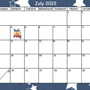 July 2022 Sum-Up Calendar