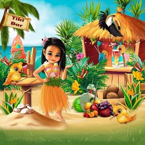 Evening at the Tiki Bar