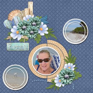 Beach Bliss-Scrapbookcrazy with Circle Of Life Temp Chal July
