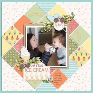 Jaxon eating ice cream - March 2021