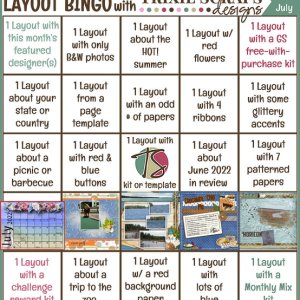 Bingo Card July 2022