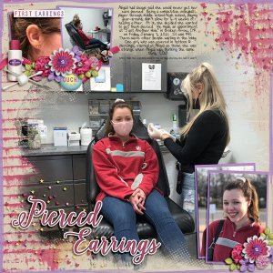 Abigail finally decided to get her ears pierced at 18! - Jan 2022