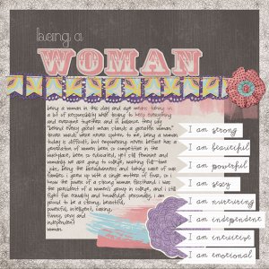 being a woman
