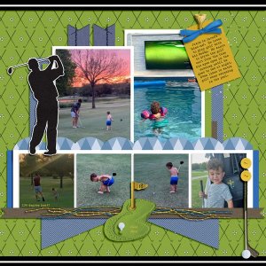 Jaxon at 2 years old loves golf + playing with his Dad - July 2022