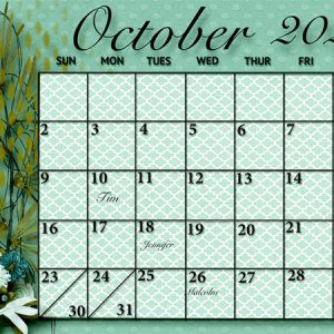 October Calendar