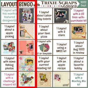 September Layout Bingo