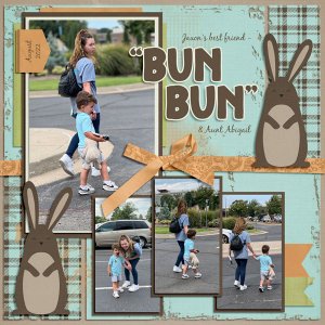 Jaxon with Bun Bun + Aunt Abigail - Aug 2022
