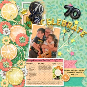 Birthday Recipe Celebrate 70