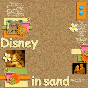 Disney in sand