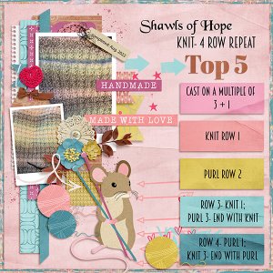 Shawls of Hope- knit-4 row repeat