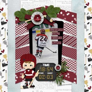 Ice Hockey- Burgundy