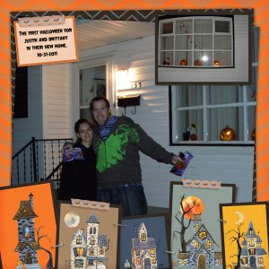 Halloween Houses-The Scrappy Kat (Font Challenge)