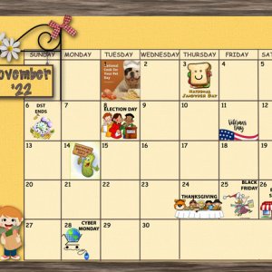 November Sum-Up Calendar