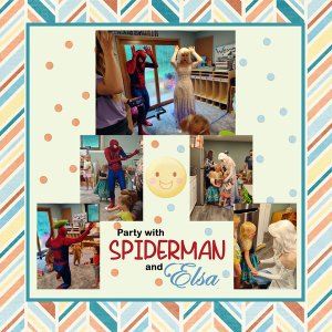 Party with Spiderman and Elsa