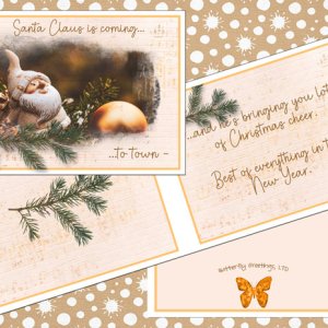 Santa Claus is Coming Greeting Card