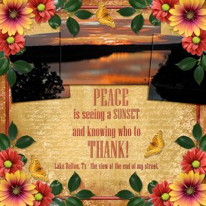 PEACE is seeing a SUNSET ...