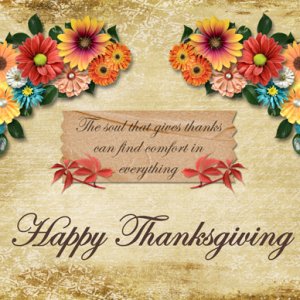 Thanksgiving card with quote