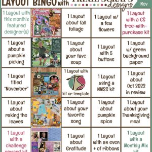 November 2022 Layout Bingo Challenge