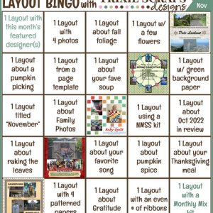 Nov 2022 Layout bingo