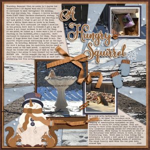 A Hungry Squirrel - Wintry Weather - 12.23.22