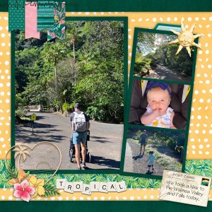 Tropical Mindset -ScrapChat  Vacation Album Sea Worthy Temp #6-Miss Fish