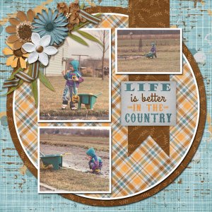 Little Bit Country-Triple J ScrapbookCrazy February Temp Challenge