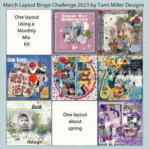 March Layout Bingo Card