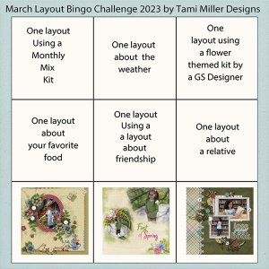March 23 Layout Bingo